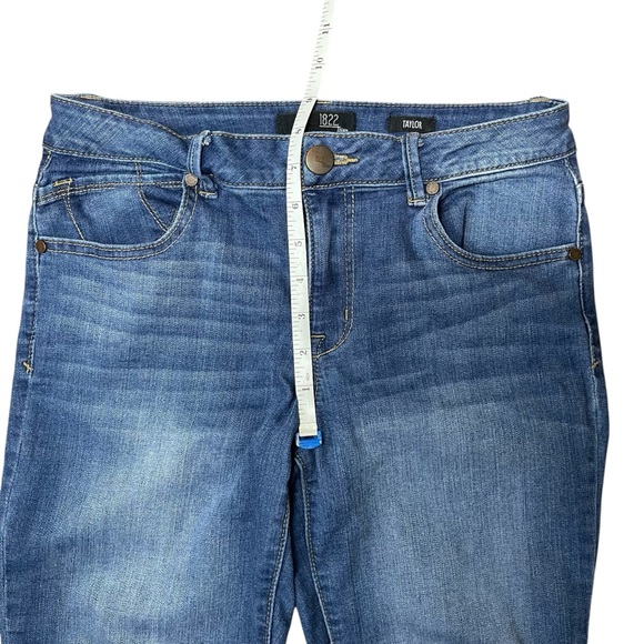 1822 Denim‎ Cropped Blue Boyfriend Jeans Rolled Hem Coastal Vacation Summer - Picture 4 of 8